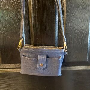 Vintage Blue Crossbody Bag
